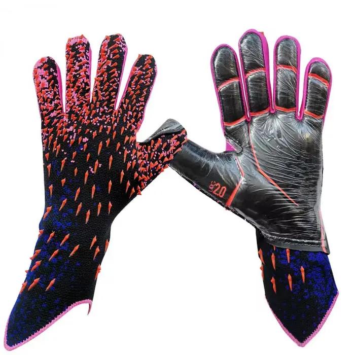 Gants de gardien de but en nylon tricoté pour excellente prise et protection des doigts pour juniors et adultes occasions de football compétition et entraînement