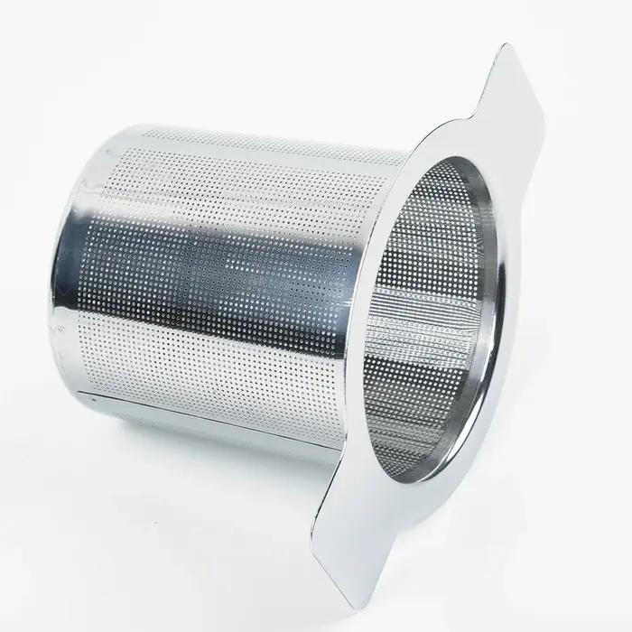 Filtre à mailles fines à double oreille en acier inoxydable, infuseur à thé, boule d'assaisonnement