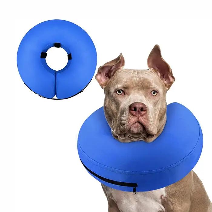 Collier de protection gonflable pour chien après chirurgie