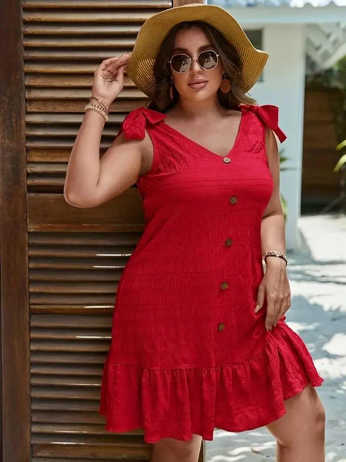 Robe mini rouge Island Vibe – Parfaite pour les journées à la plage et les rendez-vous au coucher du