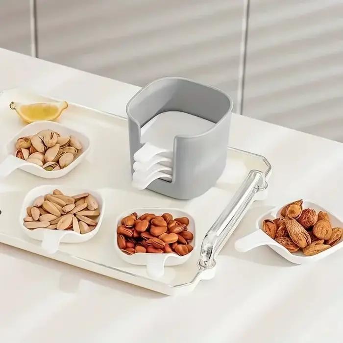 Ensemble de 7 plats à sauce en plastique rust proof pour dîners élégants et soirées festives