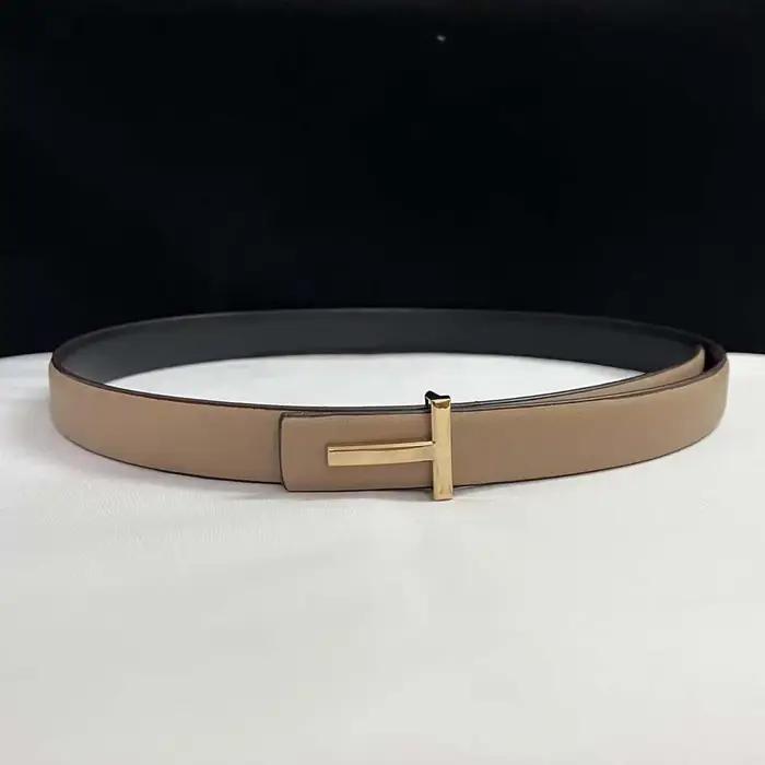 Nouveau 25mm femmes ceinture concepteur réversible en cuir véritable ceinture pour femmes T boucle c