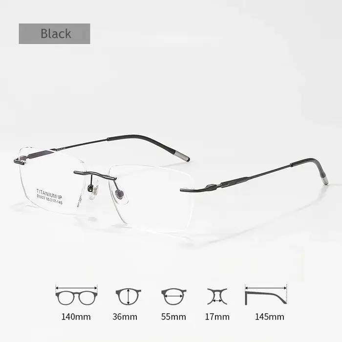 F · DRACON lunettes sans cadre en titane pur