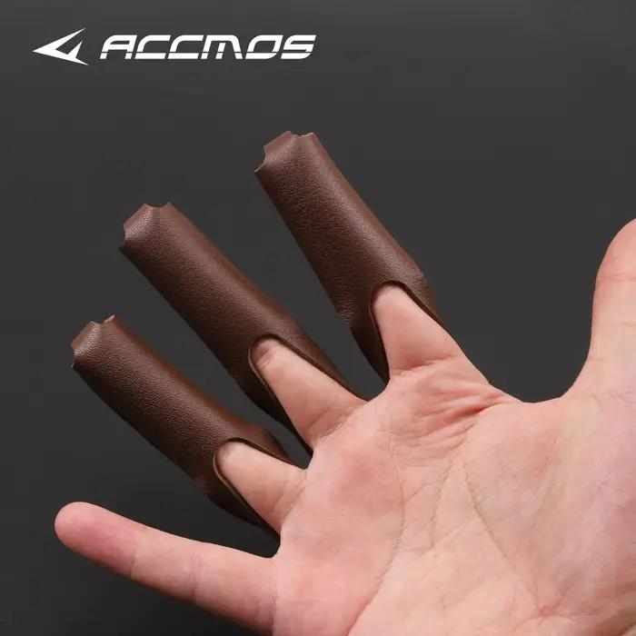 Gant d'archerie trois doigts en cuir - Protection main pour arc traditionnel