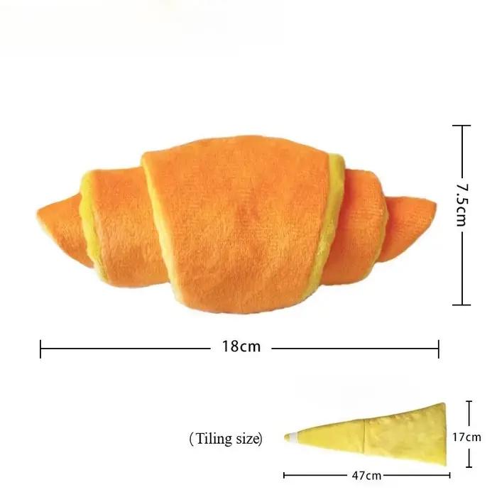 Jouet pour chien en forme de croissant en peluche pour chiens de petite à moyenne taille