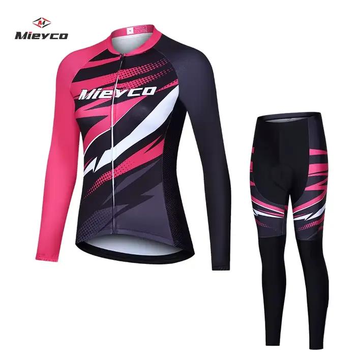 Vêtements de cyclisme pour femmes ensemble sportif printemps automne maillots combinaison de course à la mode pour randonnées et compétitions
