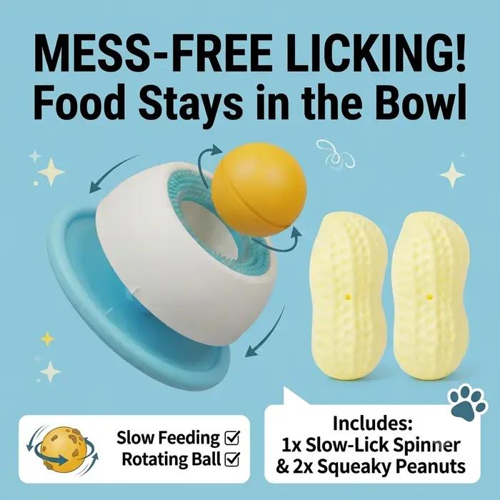 Gamelle de stimulation olfactive interactive pour chiens et chats antidérapante distributeur de friandises jouet apaisant pour le bain et les moments stressants