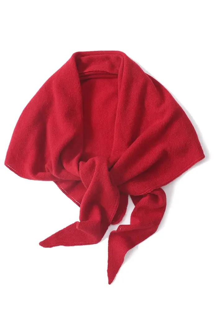 100% laine tricoté grand Triangle châles écharpe femmes automne hiver doux chaud doux élégant Cape P