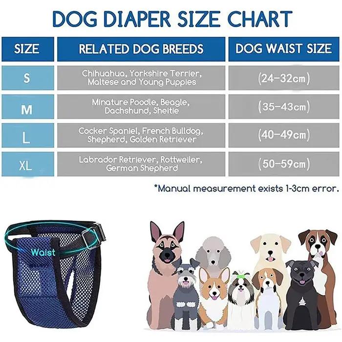 Couches-culottes pour chien femelle hygiéniques avec serviettes cautérisantes pour saignement physiologique et prévention des infections chez les chiens masculins enveloppes lavables