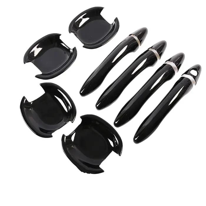 Pour Kia Sportage MK3 2011 2012 2013 2014 2015 2016 noir brillant Chrome poignée de porte de voiture couverture garnitur
