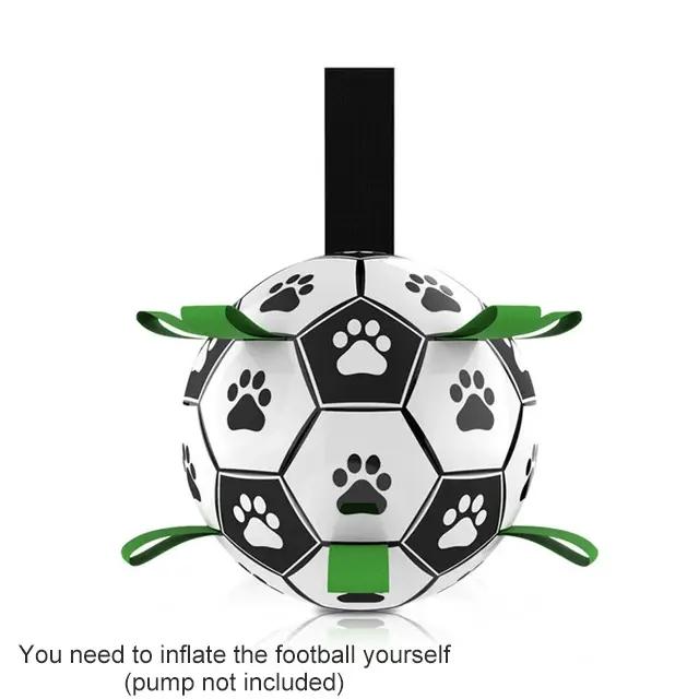 Jouet en cuir pour chien avec languettes à saisir, balles de football interactives pour chiens, jeux de plein air et d'eau, cadeau pour animaux de compagnie