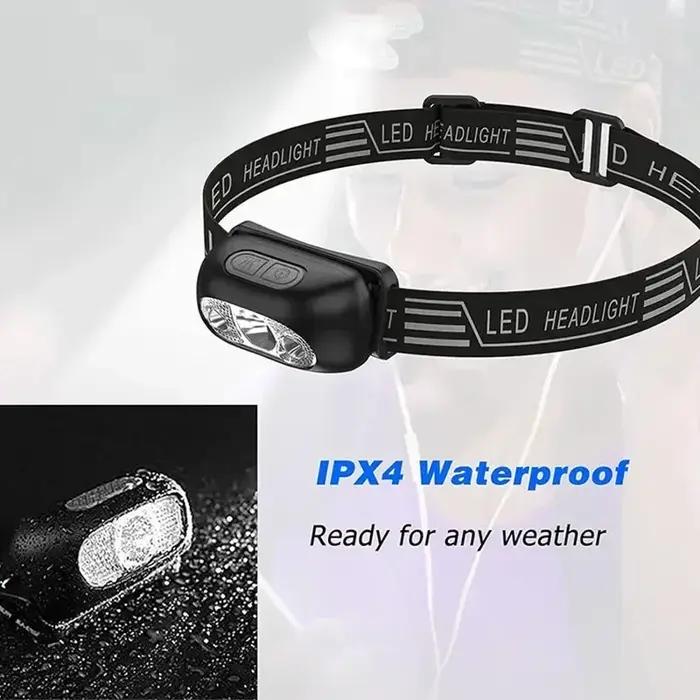 Mini lampe frontale forte lumière Led pêche de nuit puissante torche lampe frontale en plein air éta