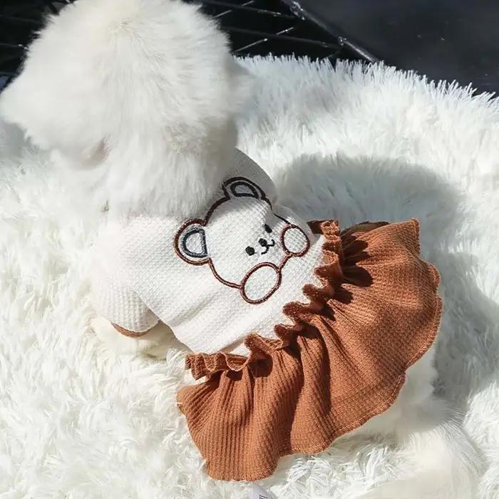 T-shirt doux pour chiot bouledogue français printemps-été pour chiens de petite et moyenne taille, vêtements pour amoureux des animaux, jupes pour animaux, robe pour chien, chemise pour chat