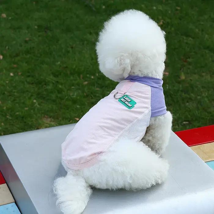 Veste de protection UV pour chiens et chats, tissu en soie glacée, protection solaire, maille respirante pour vêtements d'été pour animaux de compagnie en extérieur