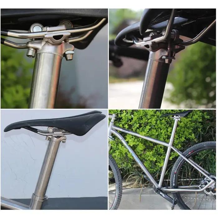 Alliage de titane tige de selle de vélo pour vtt/route tige de selle de vélo 27.2/30.9/31.6mm * 350m