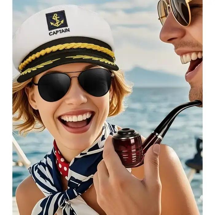 Chapeau de marin pour adultes – Accessoire de costume de capitaine pour hommes et femmes