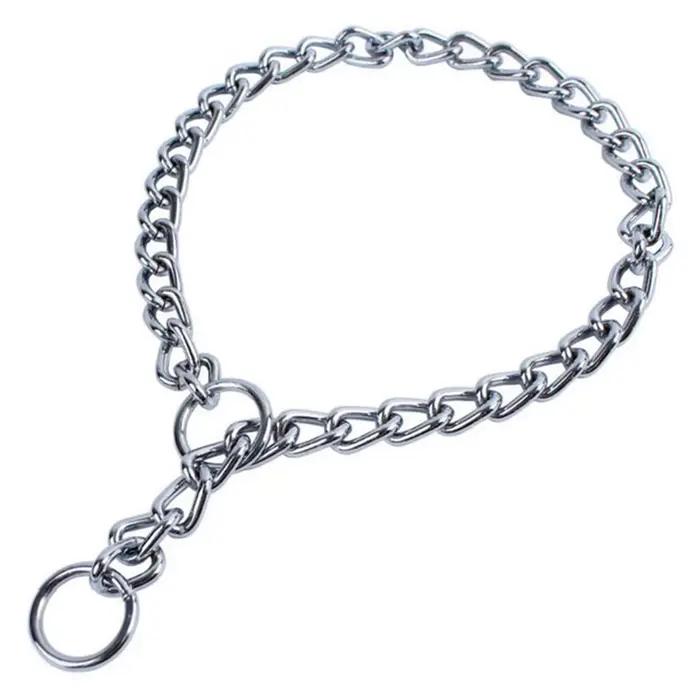 Collier de chaîne serpent pour animaux de compagnie, collier d'étouffement pour chien, chaîne de bat