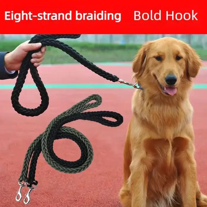 Laisse pour chien pour un entraînement efficace et des promenades confortables, tressée, solide et durable, adaptée aux grands chiens, laisse d'entraînement pour chien