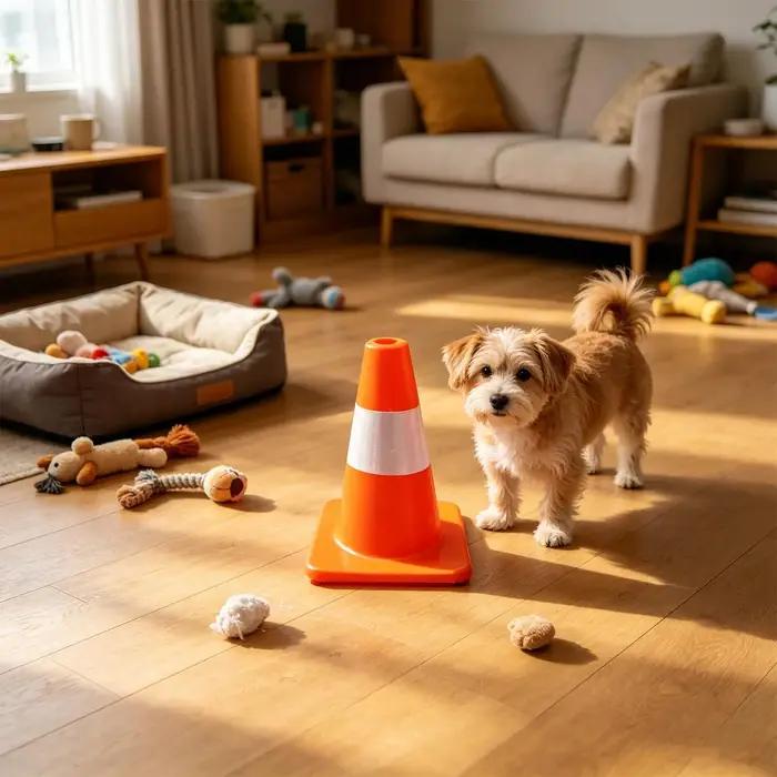 Colonne d'entraînement à la propreté pour chien d'intérieur