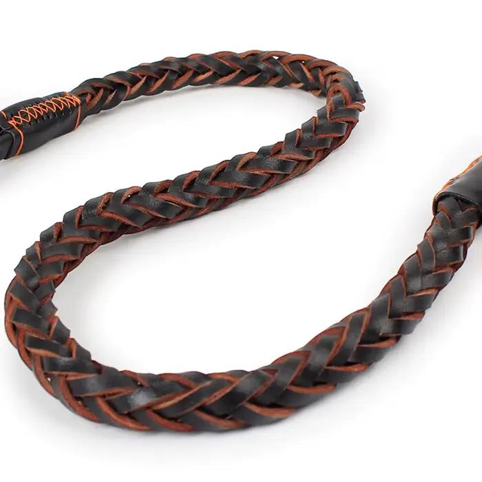 Laisse en cuir véritable tressée robuste pour chiens grandes tailles entraînement promenade balade occasions spéciales chien de compagnie chien de grande taille chien de berger bulldog labrador golden retriever