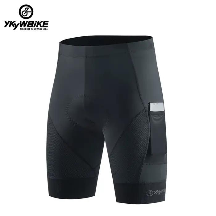 YKYWBIKE Short de cyclisme pour homme Coussin rembourré Antichoc VTT Route Vélo Collants courts Pant