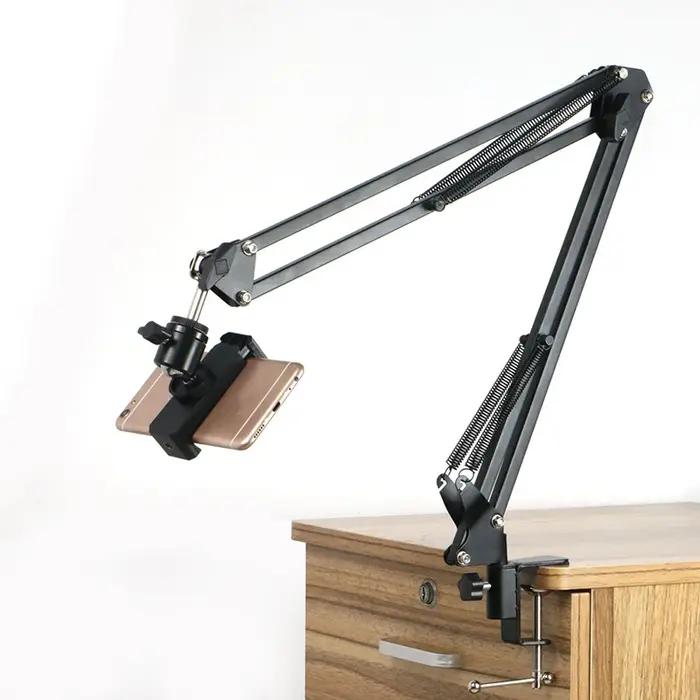 Support de téléphone de bureau pour téléphone portable, prise de vue vidéo, support de smartphone aérien pour téléphone portable, support de Table pour enregistrement Vlog