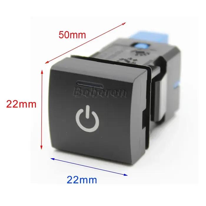 Bouton de commutation de coffre de vue de caméra de voiture, lumière LED, marche et arrêt, Toyota Ca