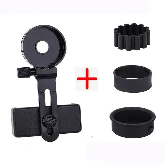 Support smartphone universel amélioré pour jumelles et télescopes - Adaptateur clip souple en caoutchouc