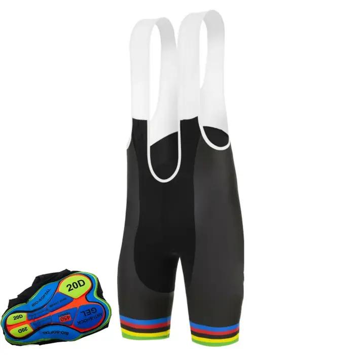 Short à bretelles de cyclisme pour hommes, coussin épais antichoc en Gel, 6 heures de Ride Pro Lycra