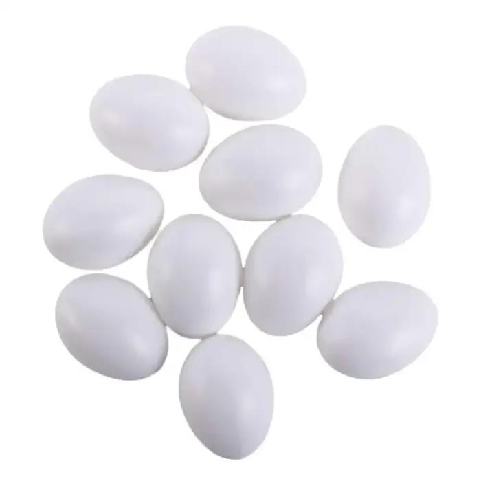 Lot de 10 œufs artificiels de poule pour simulation d'élevage, fournitures de fête, œufs factices, œ