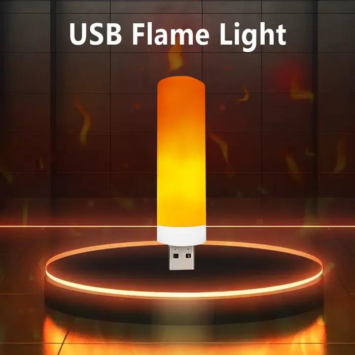 USB LED flamme lumière dynamique effet de flamme feu ampoule USB atmosphère lumière LED maïs ampoule