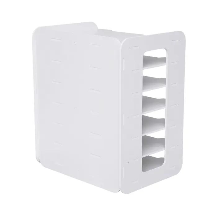 Boîte de Rangement Horizontale en PVC à 7 Couches, Grand Espace de Stockage, pour le Bureau et la Ma