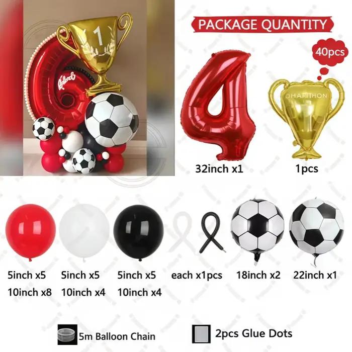 Ensemble de ballons de Football trophée doré