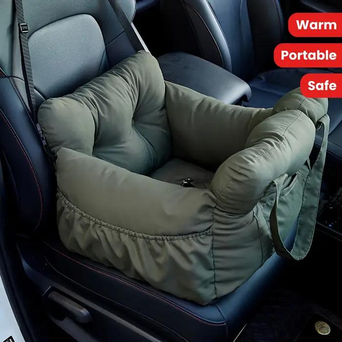 Siège auto pour chien avec ceinture de sécurité – Lit de voiture antidérapant pour petits chiens