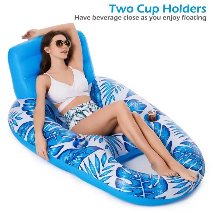 Flotteur gonflable pour adultes chaise longue flottante piscine plage lac confortable pour relaxation moments de détente en plein air