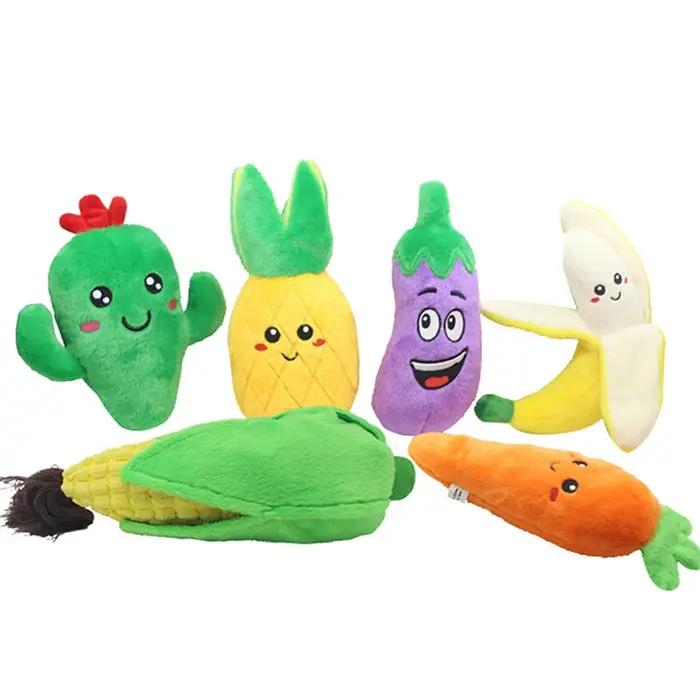 Jouet en forme de cactus et d'ananas pour chiens, jouet pour animaux de compagnie polaire et tissu, jouets grinçants, idéal pour le jeu et l'exploration