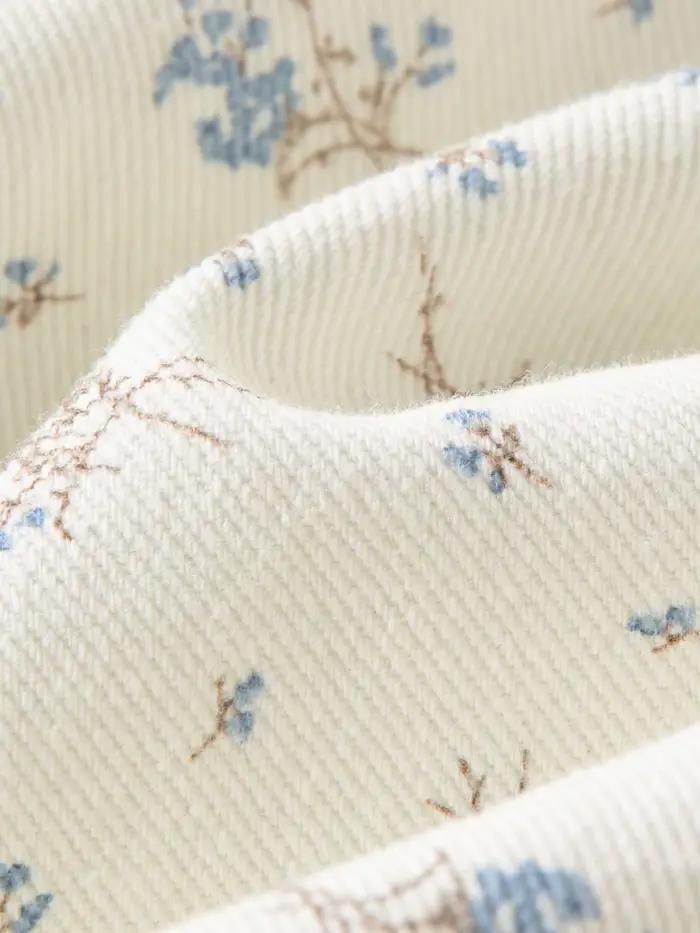 DUSHU 2026 – Pantalon droit en coton 100 % à imprimé floral frais pour femme – Pantalon décontracté