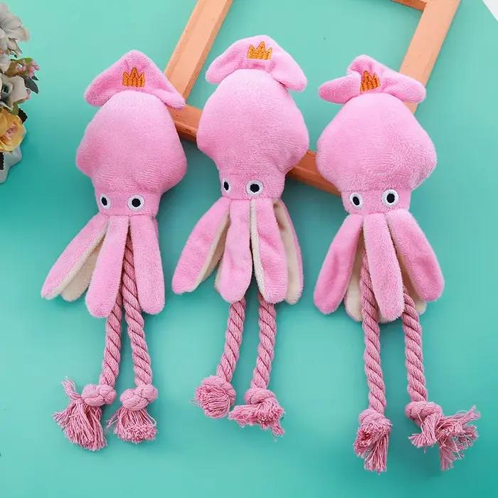 Jouet interactif en forme de pieuvre pour chien, en plush, stimule l'autonomie et réduit l'ennui pour chiots occasions spéciales et quotidienne
