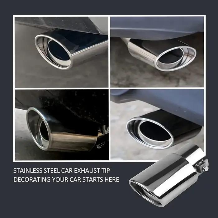Embout de silencieux d'échappement universel pour voiture, tuyau en acier inoxydable, garniture chro