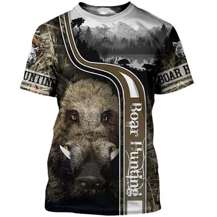 T-Shirt à Manches Courtes et Col Rond pour Homme