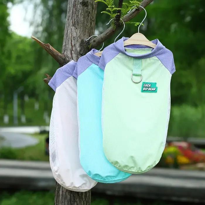 Veste de protection UV pour chiens et chats, tissu en soie glacée, protection solaire, maille respirante pour vêtements d'été pour animaux de compagnie en extérieur