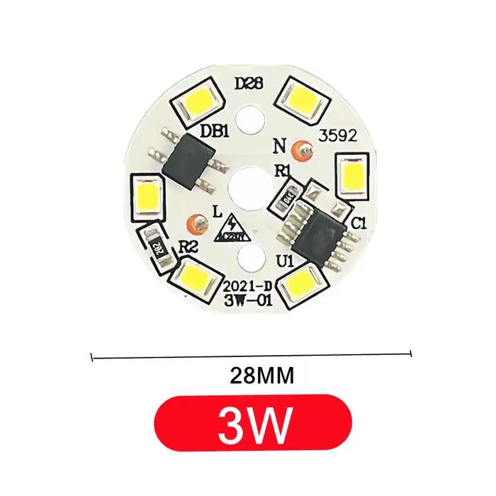 10 pcs/lot puce LED 15 W 12 W 9 W 7 W 5 W 3 W pas besoin de pilote AC 220 V-240 V SMD 2835 perles de lampe rondes