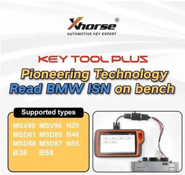Licence Xhorse pour BMW BENCH LIRE ISN pour clé TOOL PLUS licence activée en ligne (sans expédition)