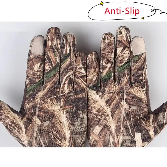 Gants de chasse élastiques à séchage rapide, Camouflage bionique, respirant, Protection complète des