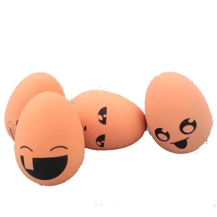 Mignon 1 pièces rebondissant réaliste oeuf petit chien chat jouet expression balle résistant à la mâcher drôle chiot formation interactif fournitures pour animaux de compagnie