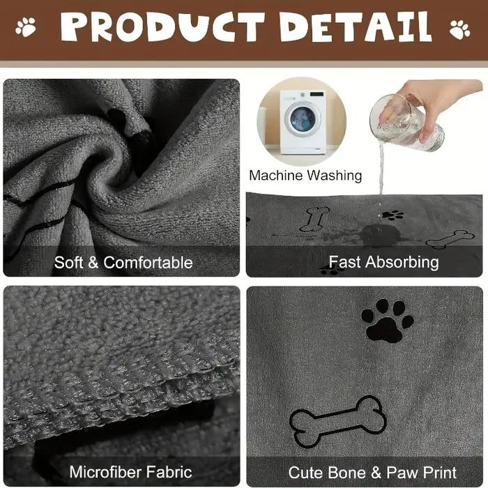 Serviette de séchage pour chien et chat