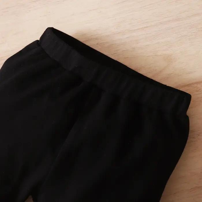 Ensemble de sport à manches longues et pantalon pour bébé, col rond, bloc de documents, 0-24 mois, a