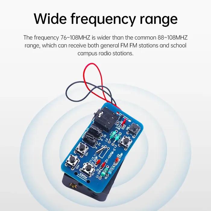 Kit de bricolage radio FM sans fil 76-108Mhz pour passionnés d'électronique et amateurs de DIY occasions spéciales