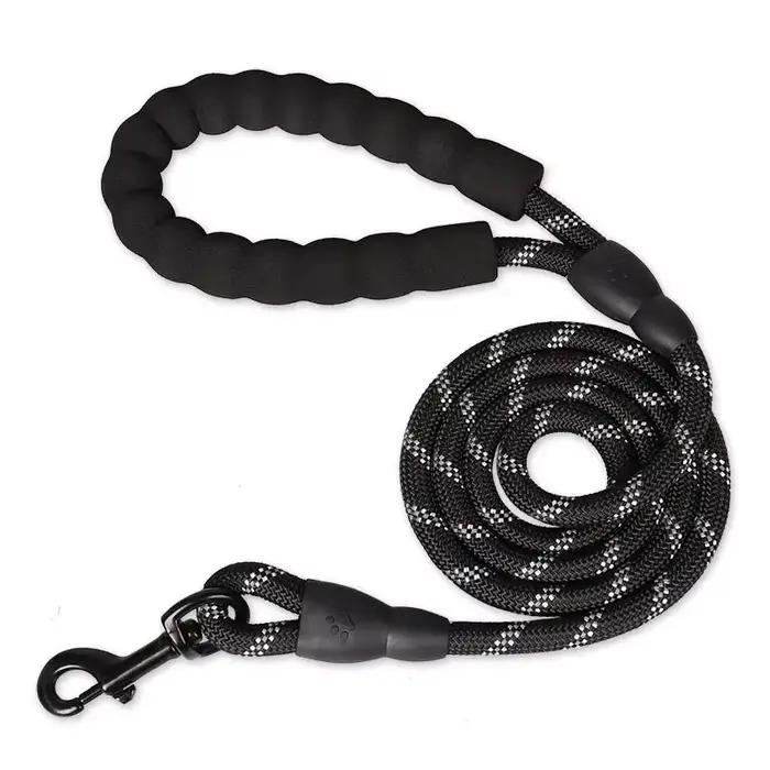 Laisse réfléchissante pour chien avec poignée rembourrée confortable - Corde de traction double très résistante pour chiens robustes - Améliore la sécurité et le contrôle