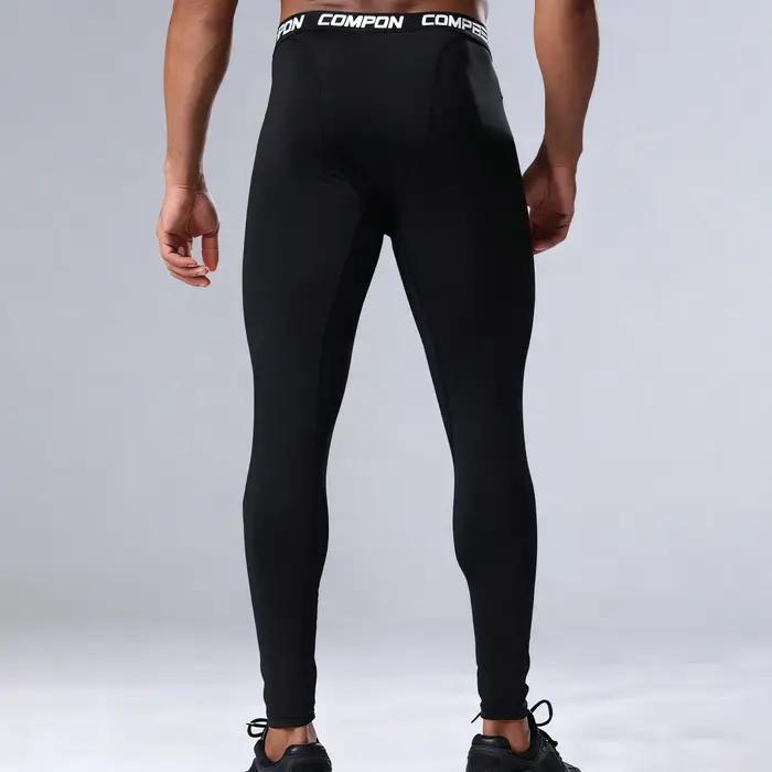 Leggings de compression pour hommes, haute élasticité, séchage rapide, respirants, sous-vêtement de